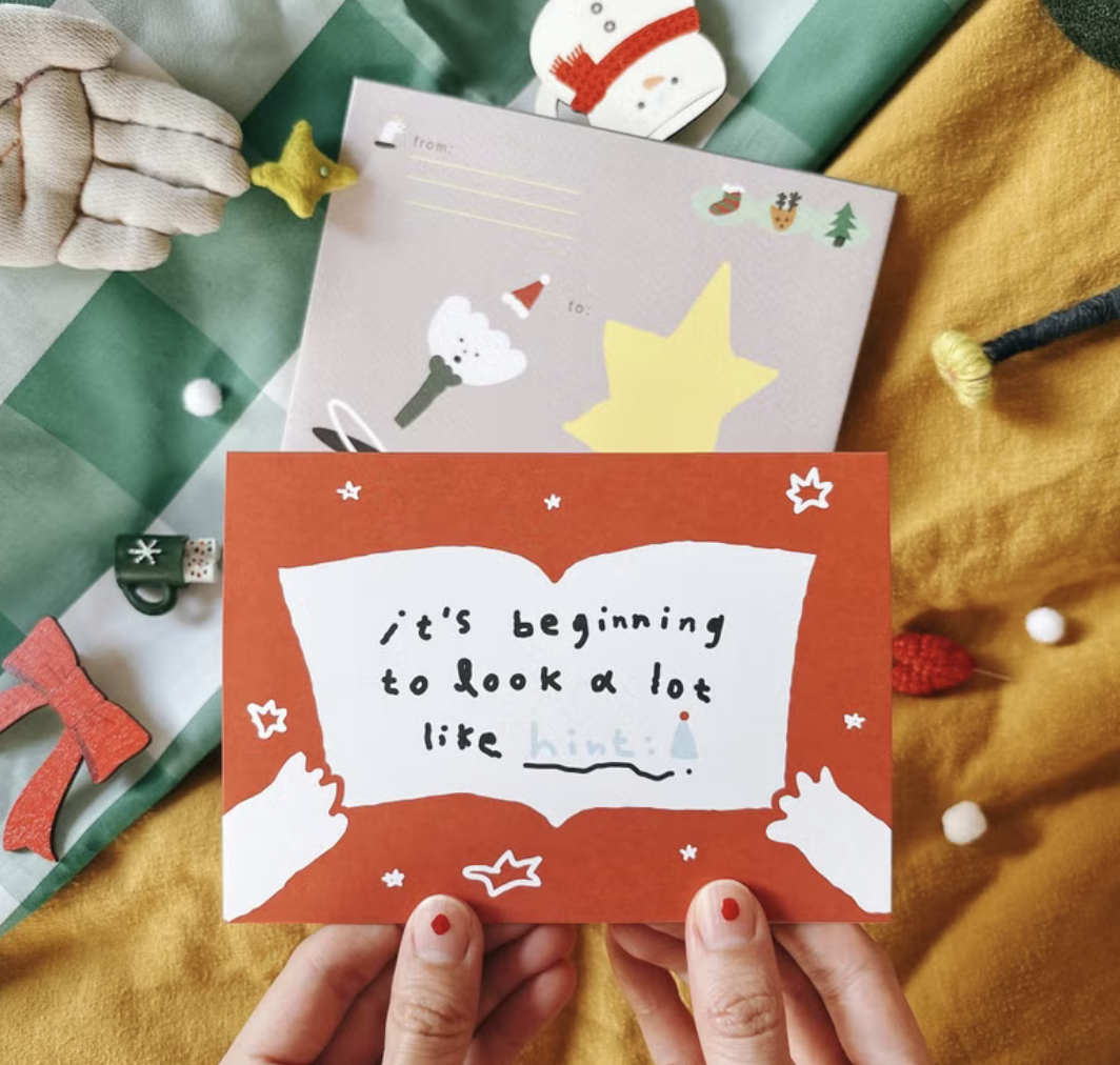 兔兔好朋友的聖誕歌之謎 聖誕卡片信封｜馬卡龍腳趾