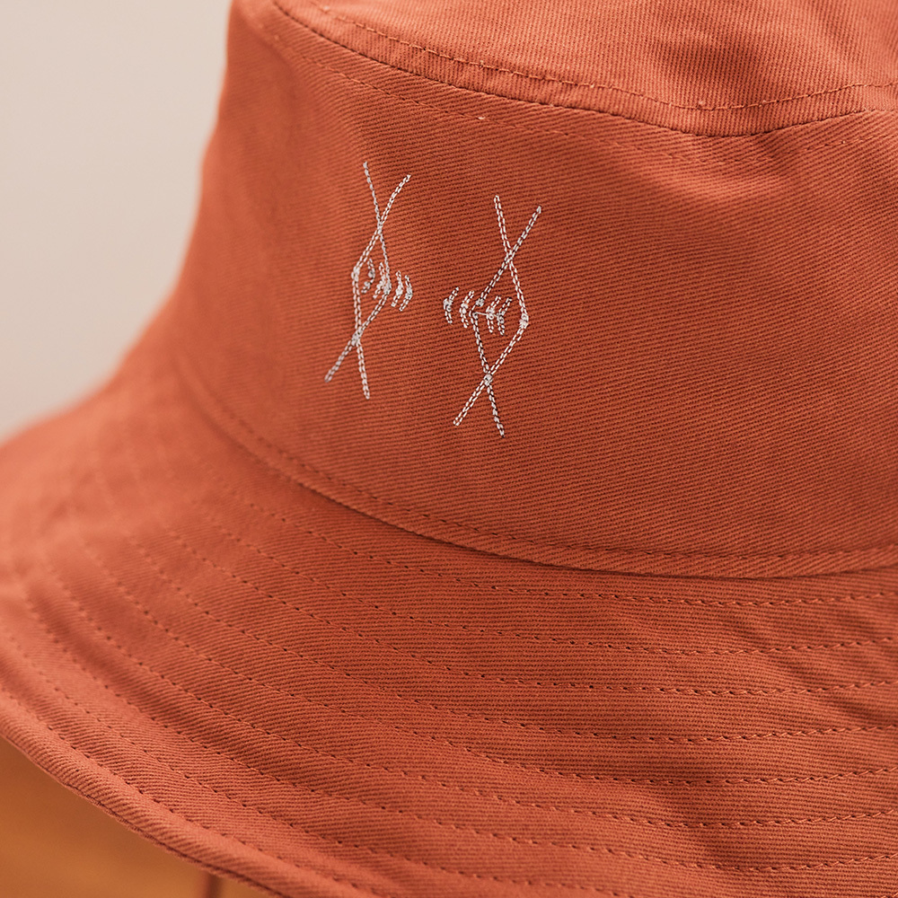 《海色的線條》水洗軟簷登山帽-暖甜焦糖