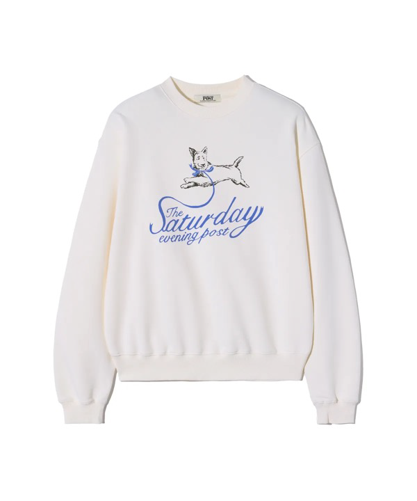 SC004 Phyps 白色長袖圓領LOGO套頭衛衣 FREESIZE SFW1CR205A