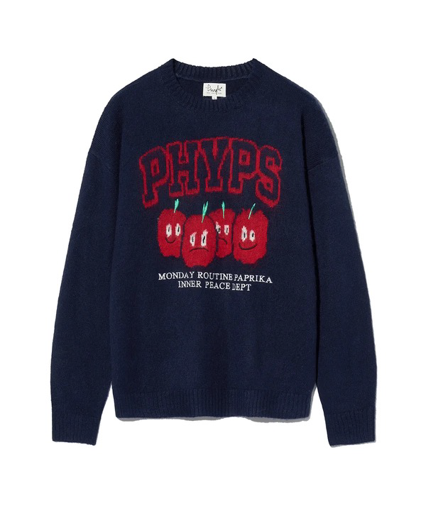 SC012 Phyps 蘋果LOGO長袖圓領套頭衛衣 PEW1KT301A