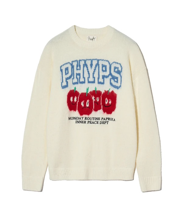 SC012 Phyps 蘋果LOGO長袖圓領套頭衛衣 PEW1KT301A