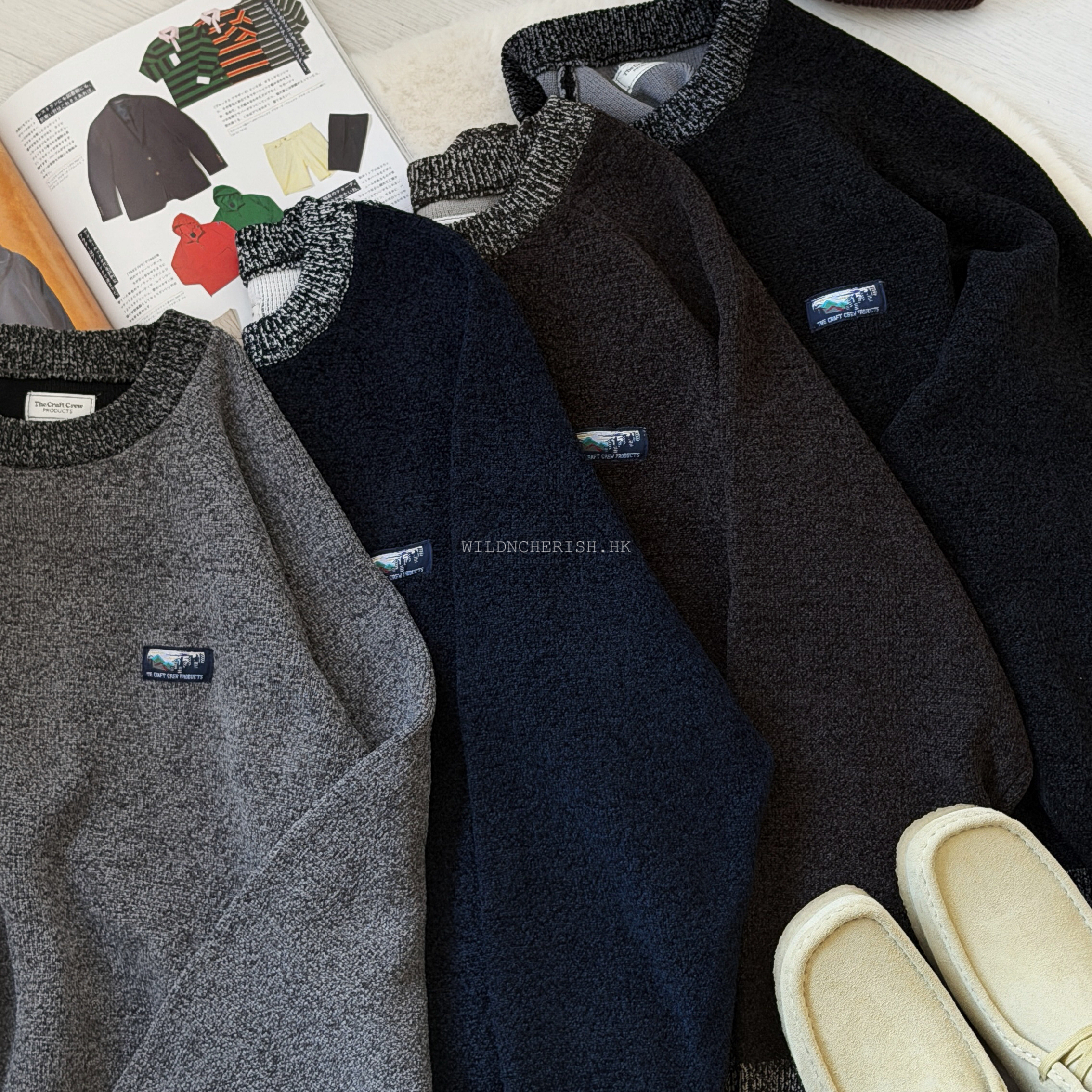 現貨 | The Craft Crew Product Mohair Yarn Raglan Sleeve Knit 混紗羊毛 針織