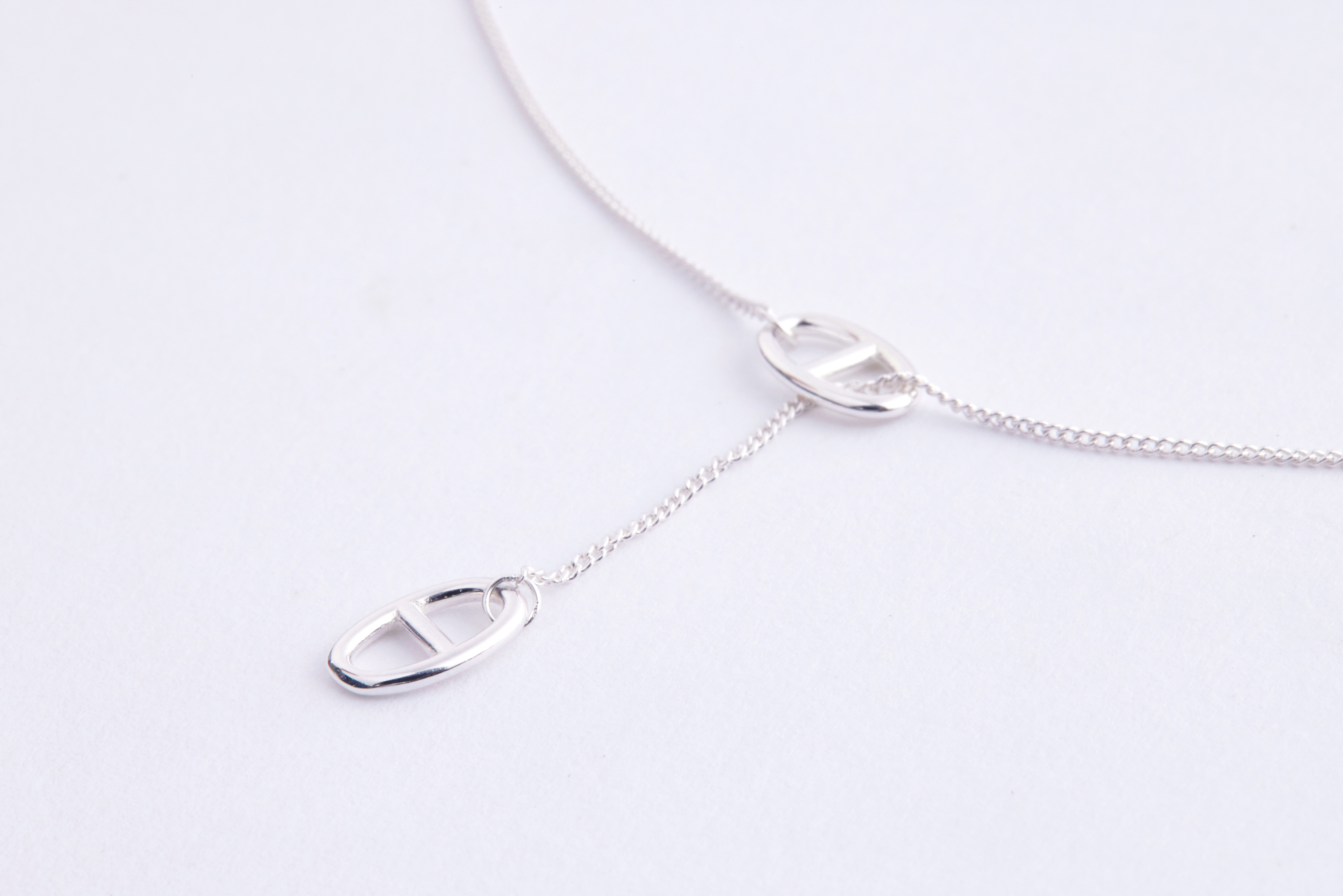 N1093 | 純銀豬鼻Y字項鍊