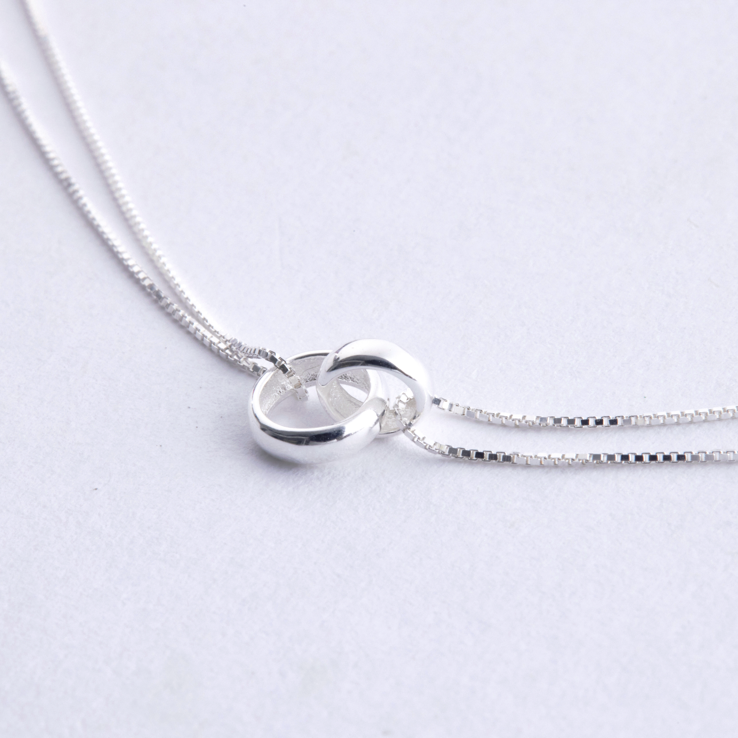 N1184 | 純銀雙鍊圈型項鍊