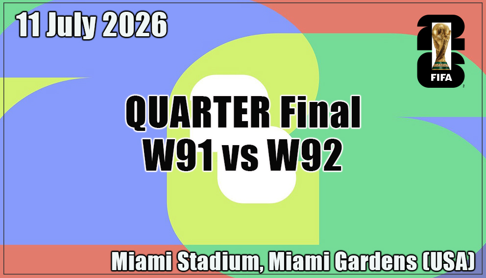 Match 99| Quarter Finals| W91 - W92