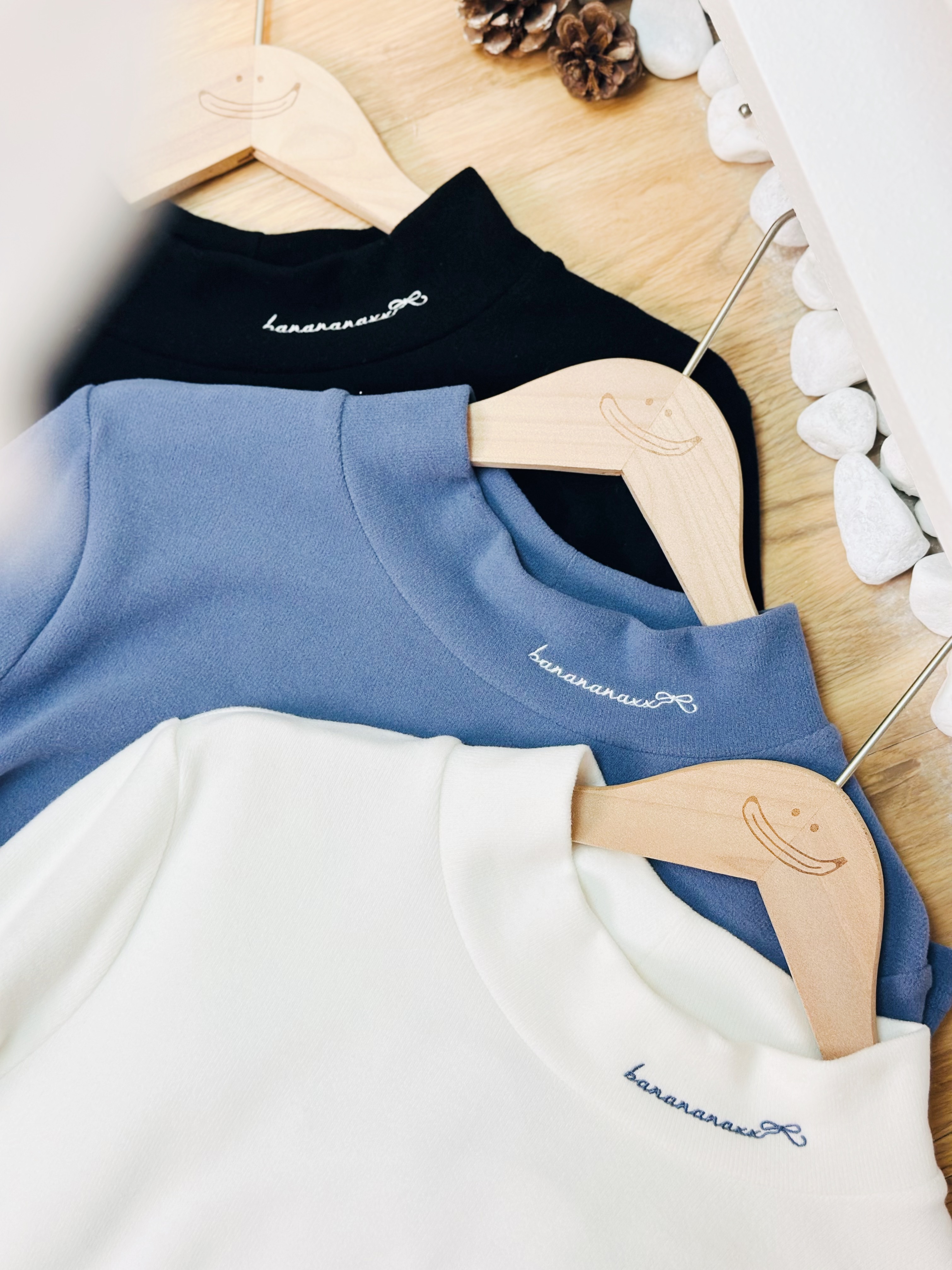 【體感溫度+3°C】三色 / 熱感絨面小樽領長袖上衣 / Thermal Fleece Mock Neck Top