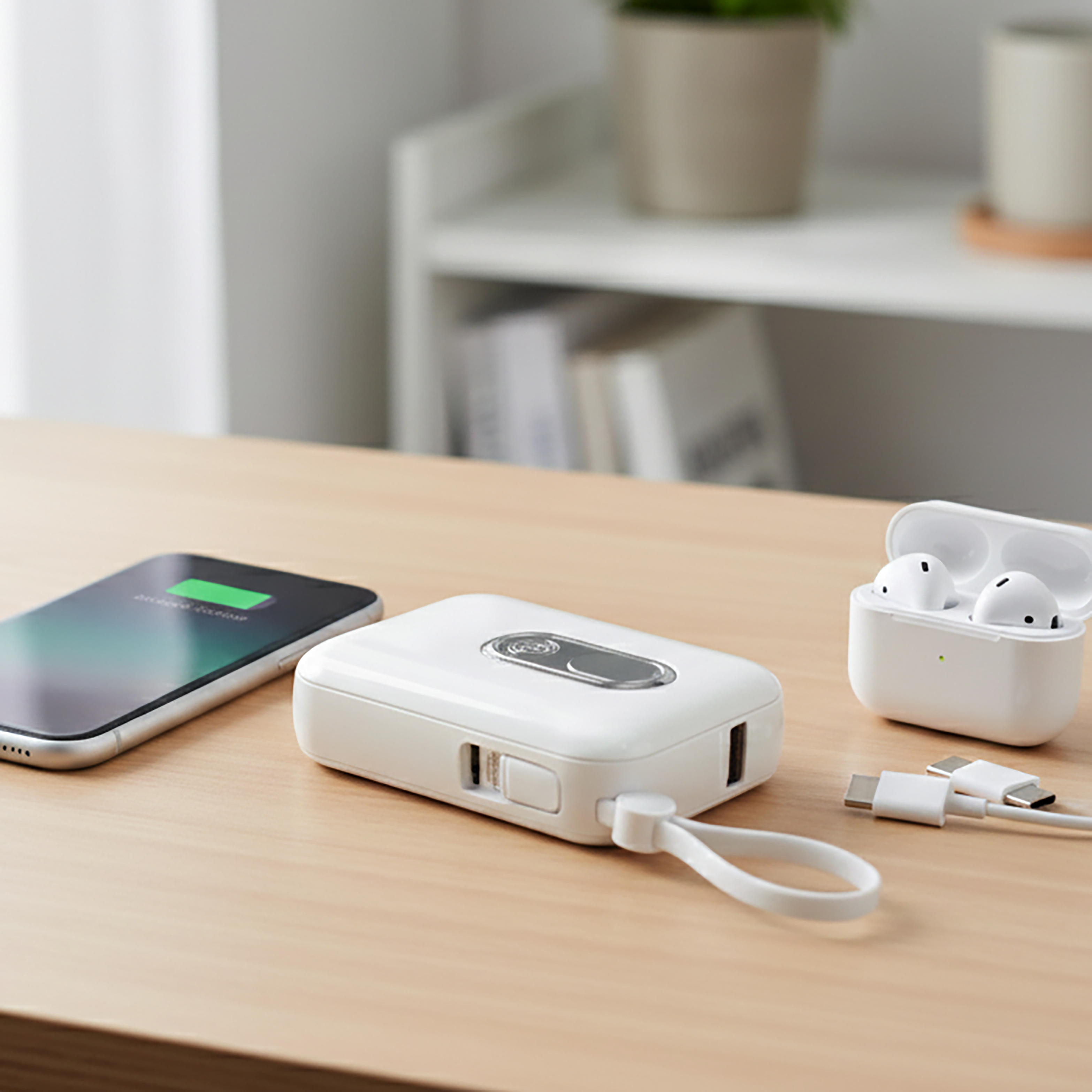 星耀1萬mAh快充行動電源|台灣製造、嚴控品質|自帶雙線 (Lightning與typeC)|免付費個人化鐫刻