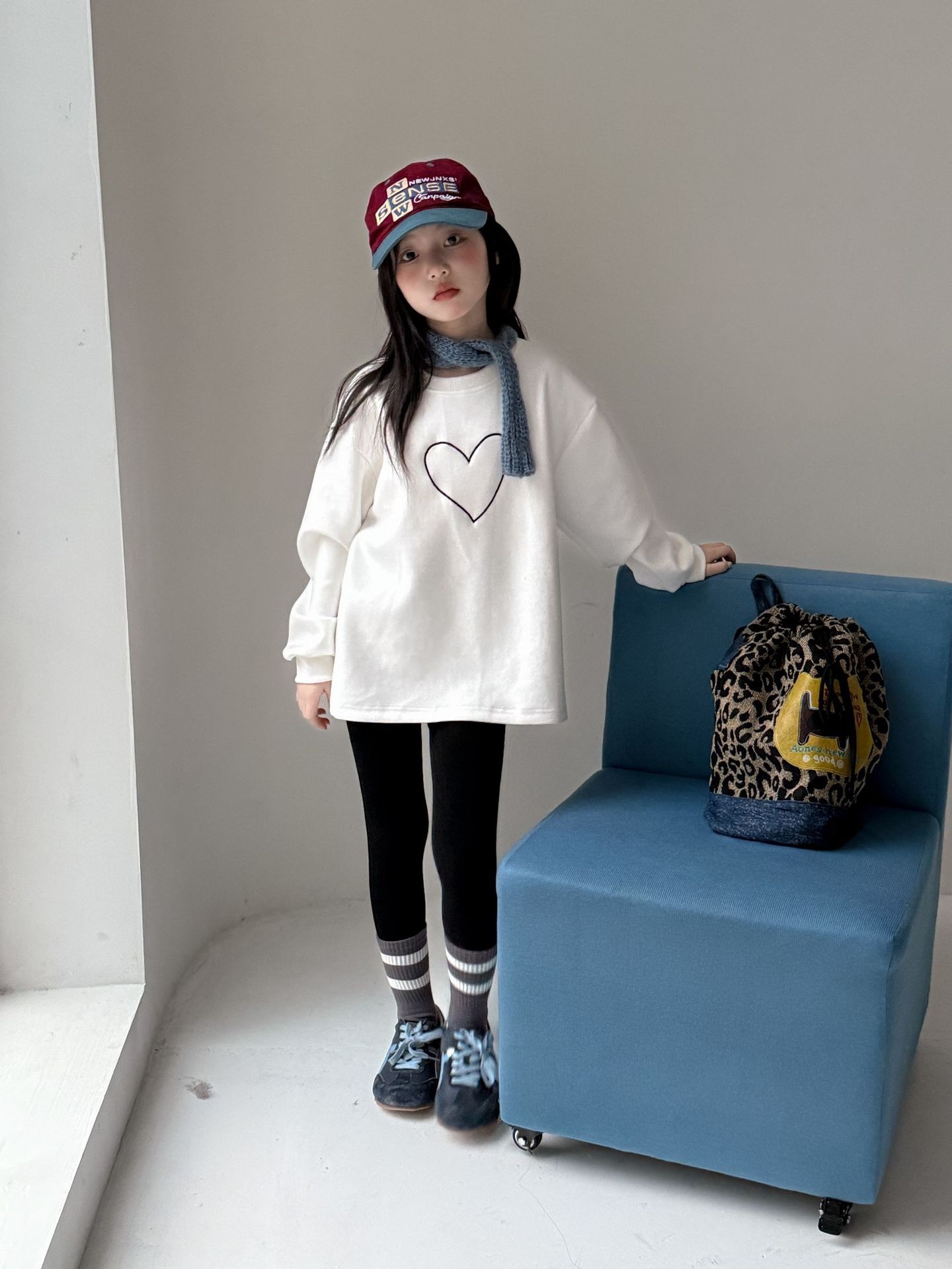 愛心字母加厚中長版上衣