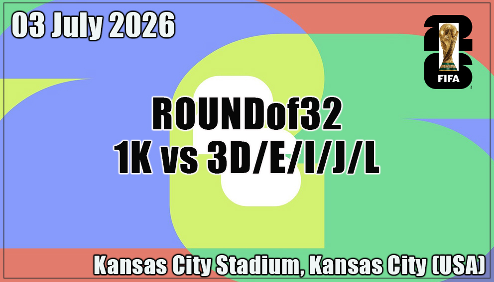 Match 87| Round of 32| 1K vs 3D / E / I / J / L