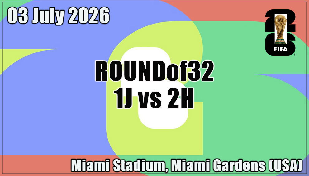 Match 86| Round of 32| 1J vs 2H