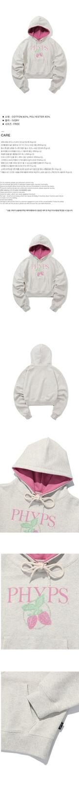SC023 Phyps 櫻桃LOGO 併色有帽衛衣 FREE SIZE PD08HD0156