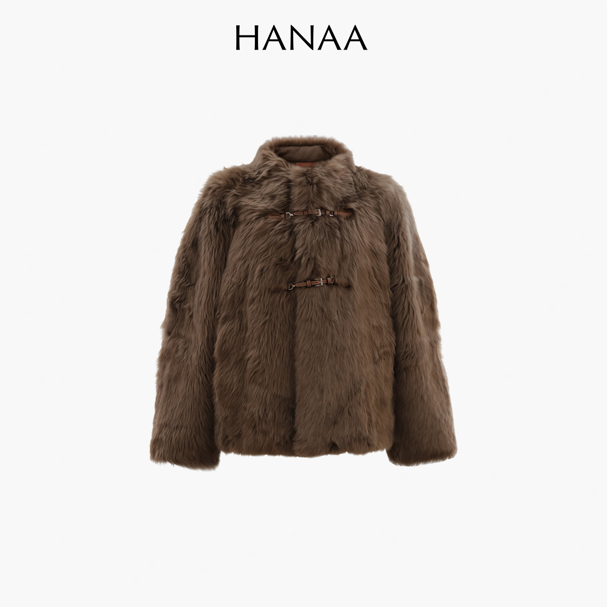 HANAA 新款西班牙進口小美利奴皮毛一體外套