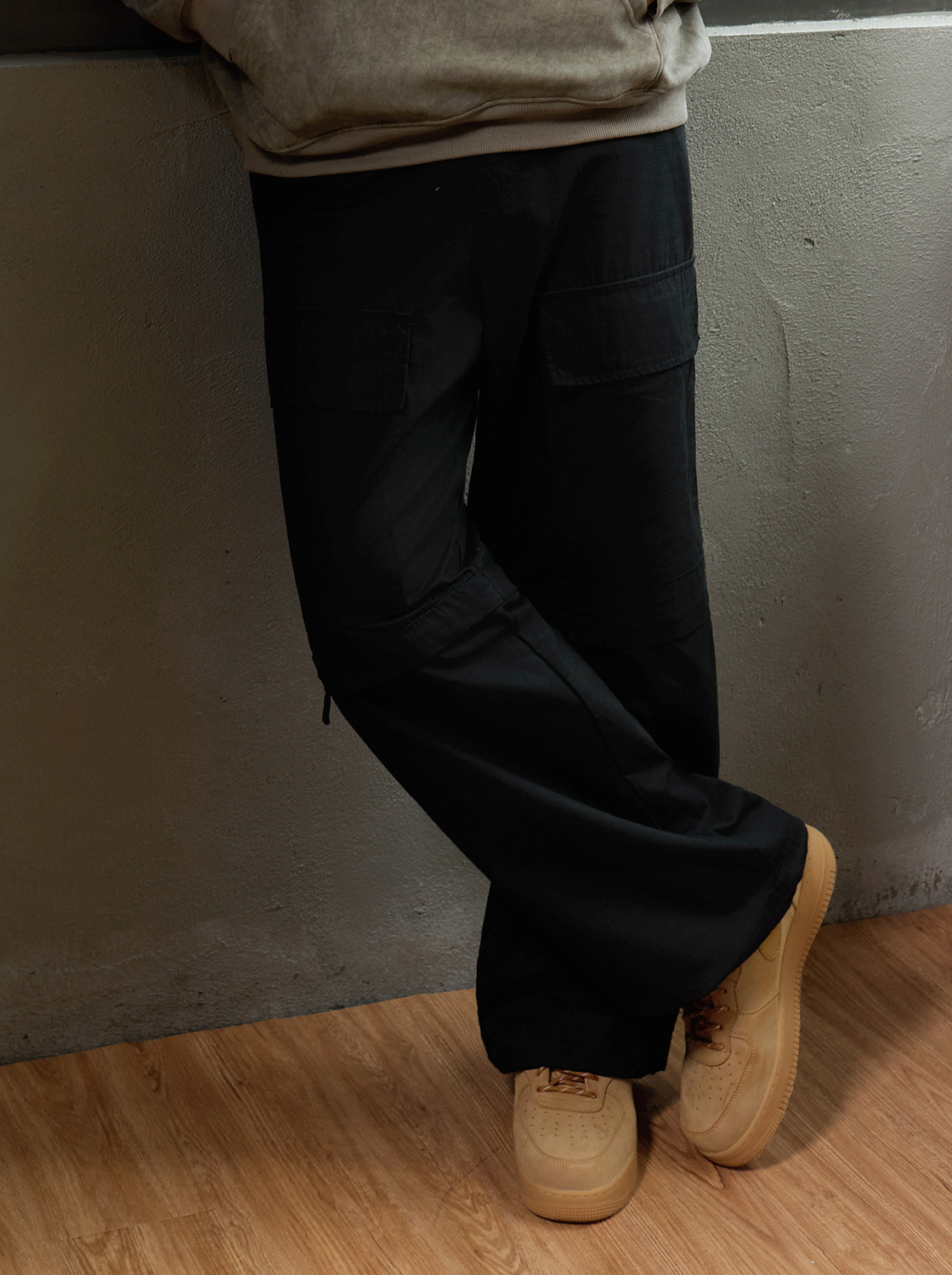 格紋肌理快拆褲