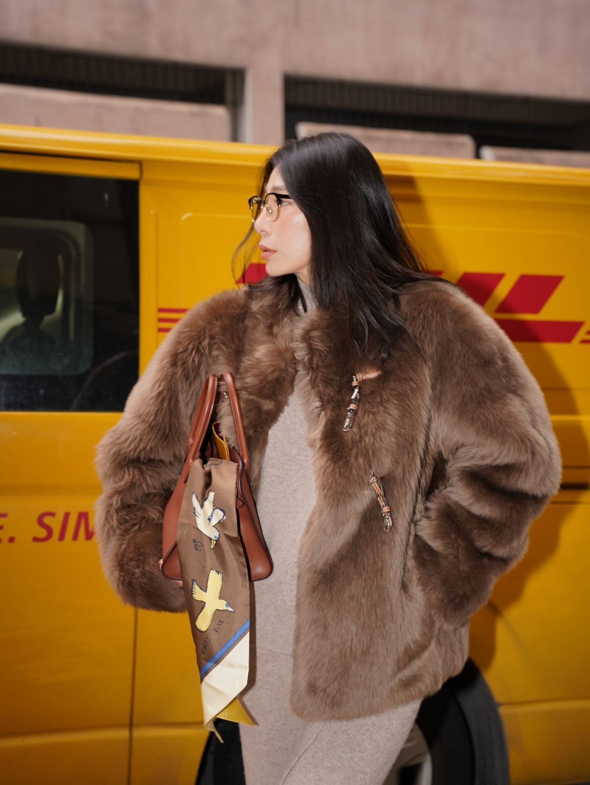 HANAA 新款西班牙進口小美利奴皮毛一體外套