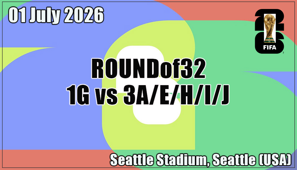 Match 82| Round of 32| 1G vs 3A / E / H / I / J