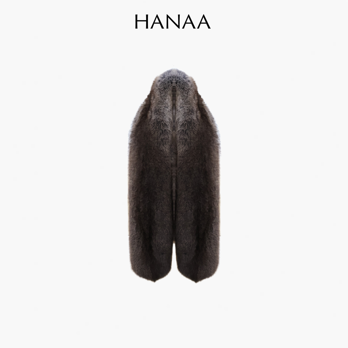 HANAA 新款100%狐狸毛隱形式插袋造型感圍巾 (180*18cm)