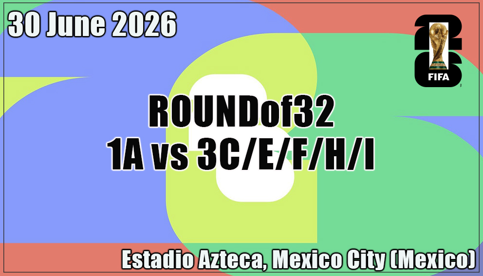 Match 79| Round of 32| 1A vs 3C / E / F / H / I