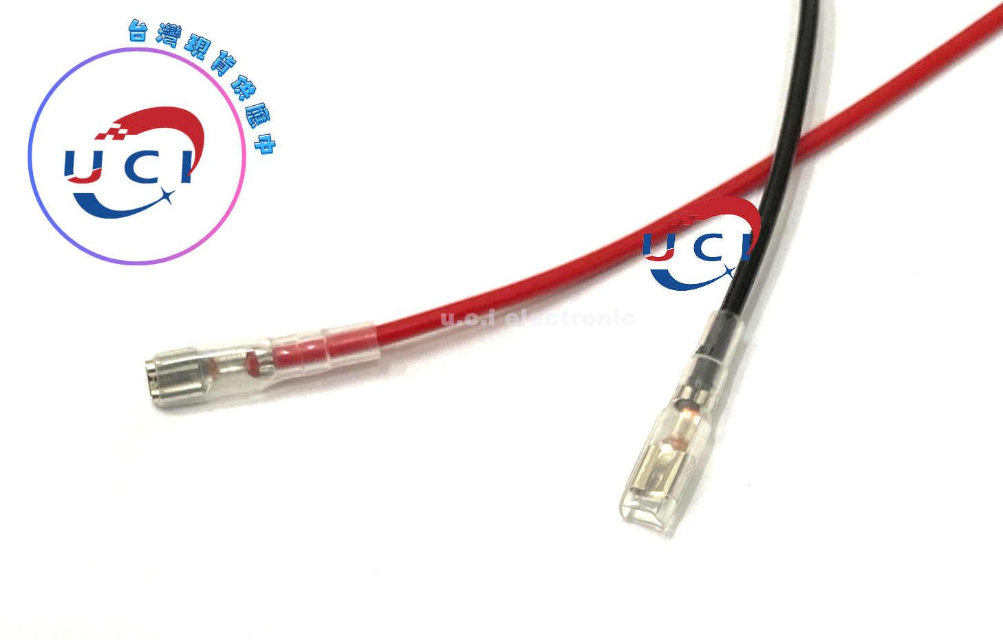 【UCI電子】(E-19) 單頭3.8插簧冷壓端子線 開關插座腳連接線