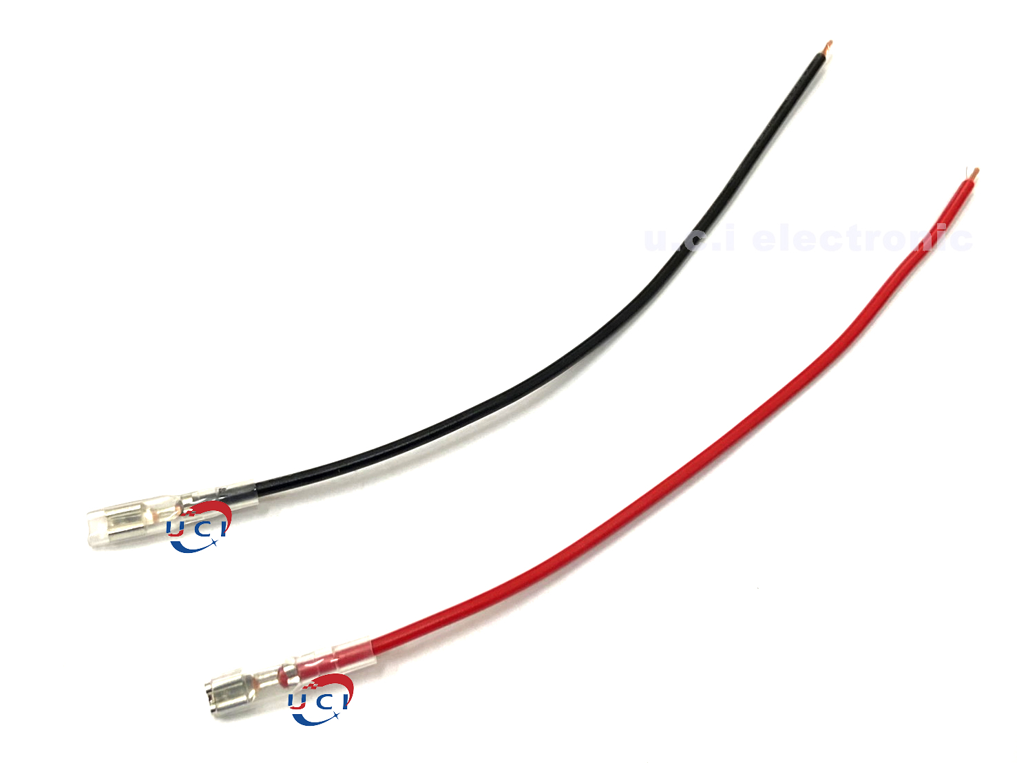 【UCI電子】(E-19) 單頭3.8插簧冷壓端子線 開關插座腳連接線