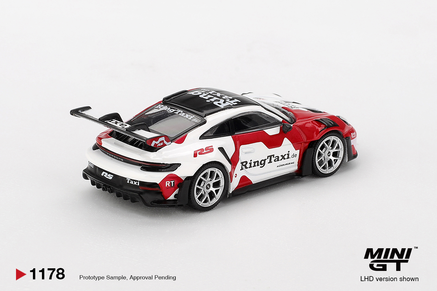[預訂] Mini GT Porsche 911(992) GT3 RS Weissach RingTaxi.com