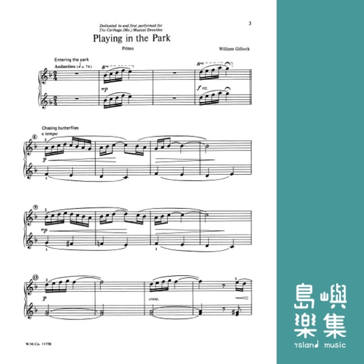 Playing in the Park 1 Piano, 4 Hands/Early to Mid-Intermediate Level