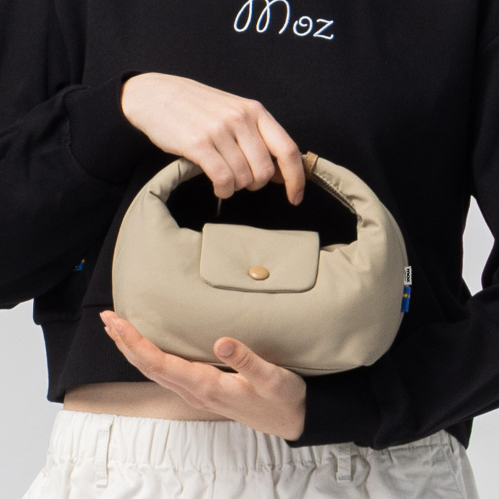 瑞典雲朵包系列｜防潑水 雲朵 牛角流浪包(卡其)S