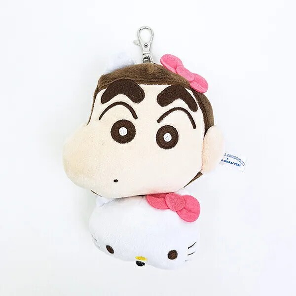 Sanrio Hello Kitty x Crayon Shin-chan Mascot Keychain with Reel