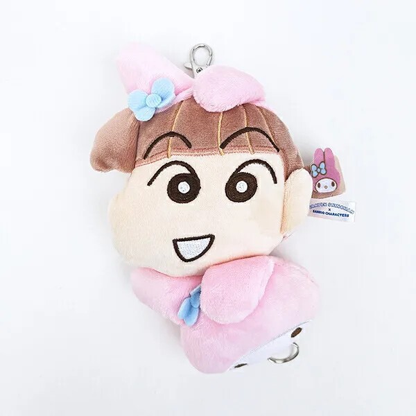Sanrio My Melody x Crayon Shin-chan Nene-chan Mascot Keychain with Reel