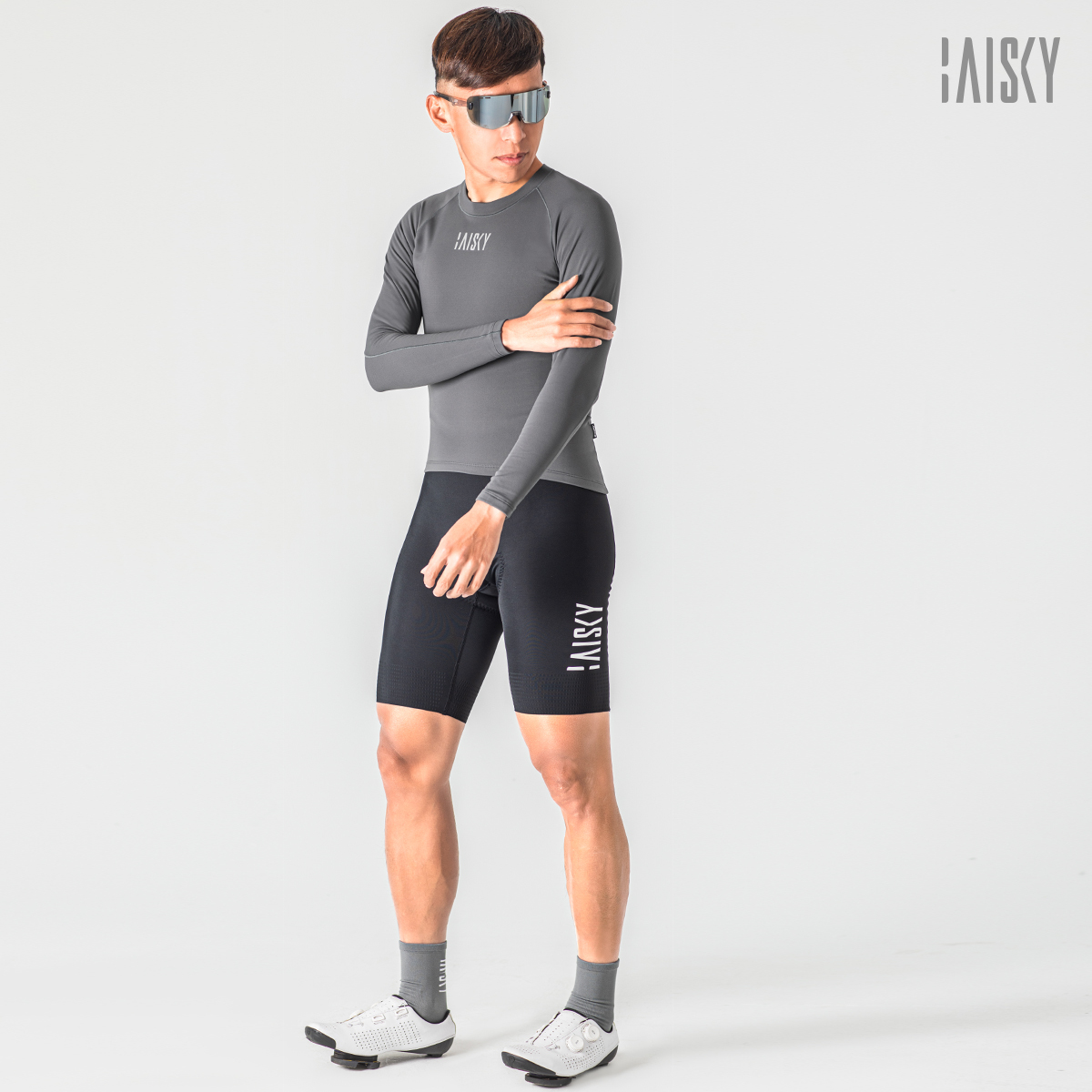 男款抓絨內搭衣 冬馳 深灰