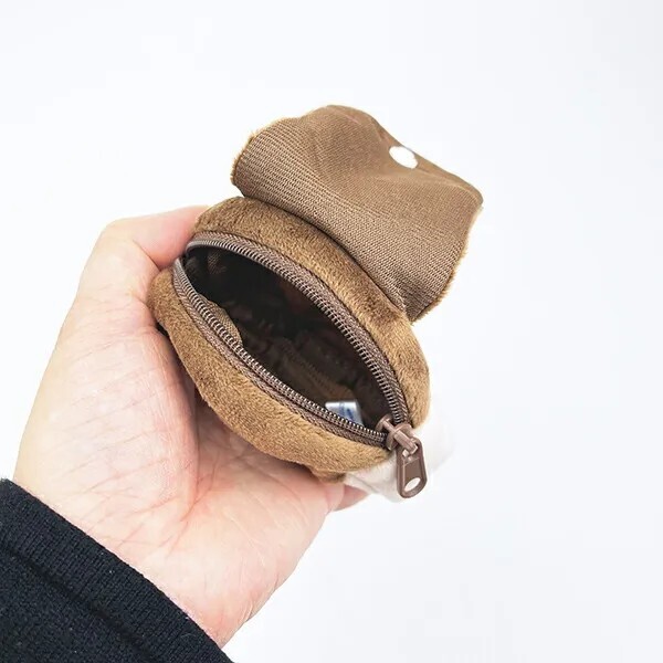 Sanrio Hello Kitty x Crayon Shin-chan fluffy mini pouch with carabiner