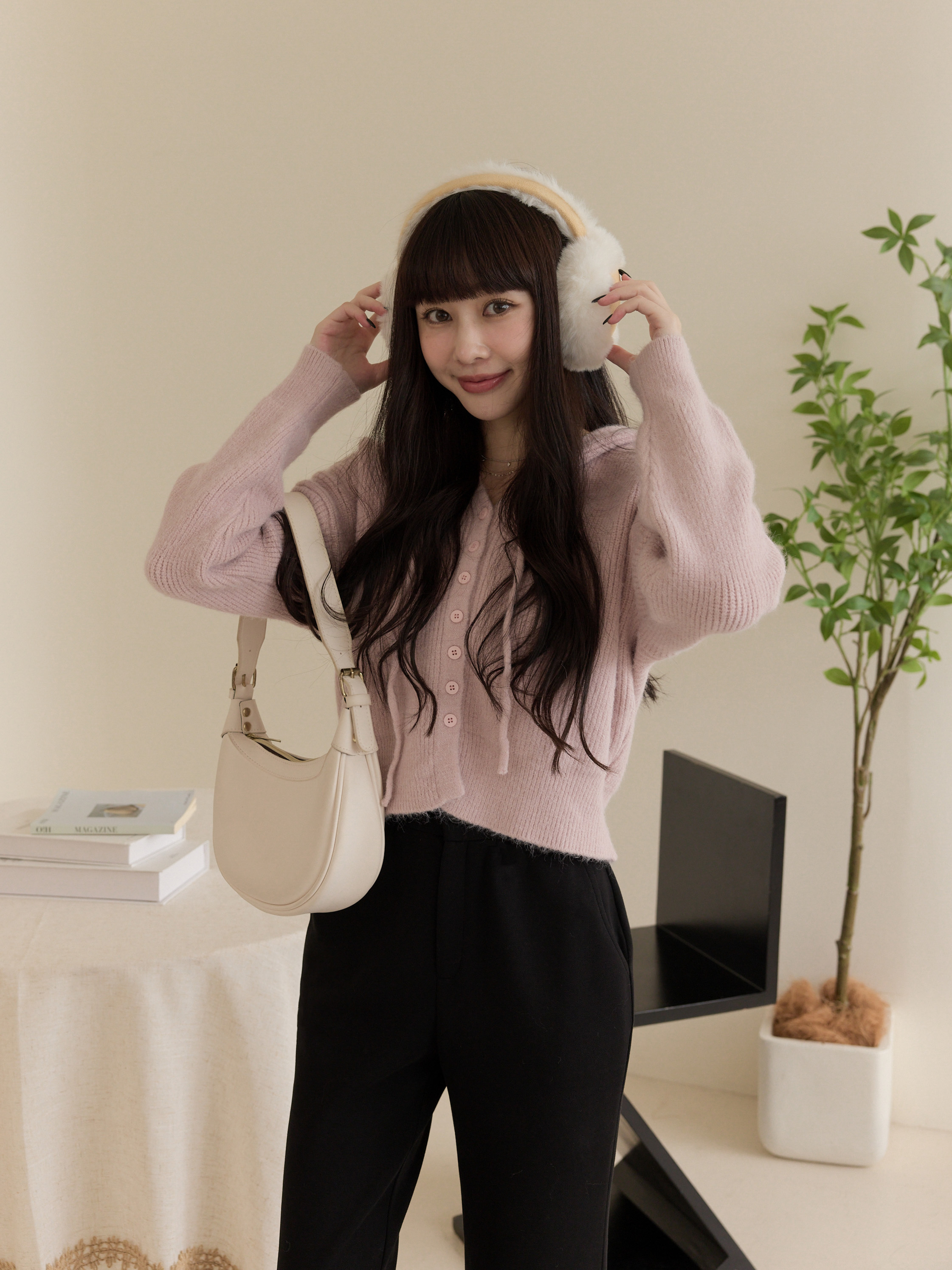 雪地絨毛保暖耳罩