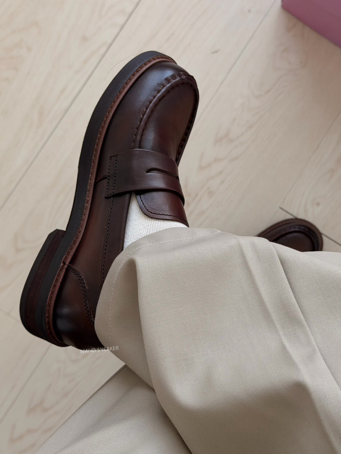 <男生穿搭神器> 🇰🇷 真皮復古棕色樂福鞋