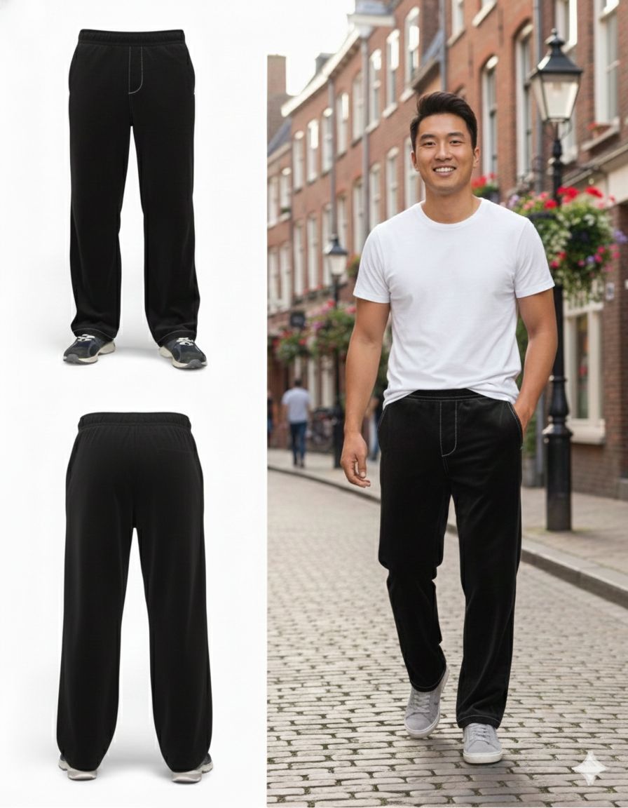 【預購】Q121603 TRUE RELIGION 黑鎳色男裝Big T 絲絨直筒褲 (SIZE L)