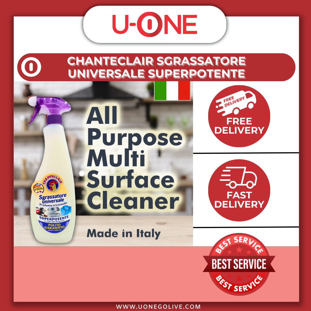 U-ONE | Chanteclair | Sgrassatore Universale Superpotente | Multi Cleaning | Perfume Of Lavender