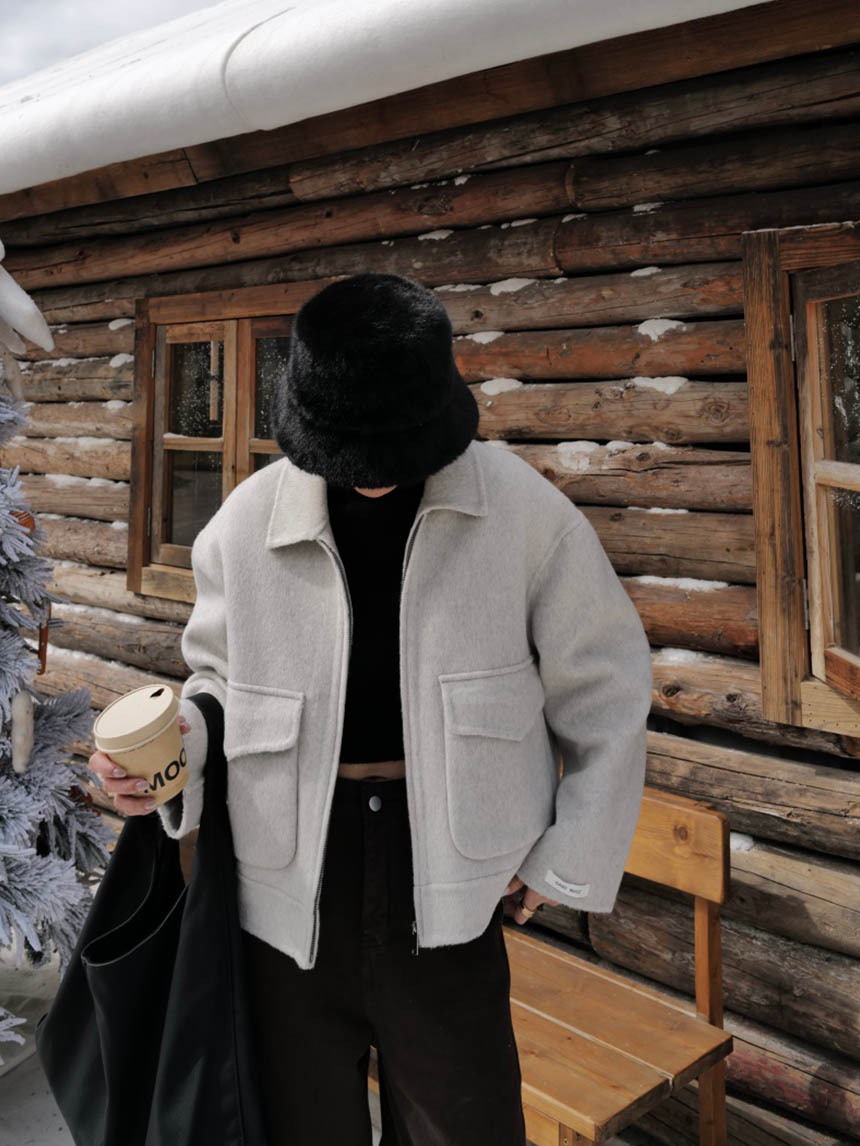 羊絨手工西裝雙面毛呢外套*3色