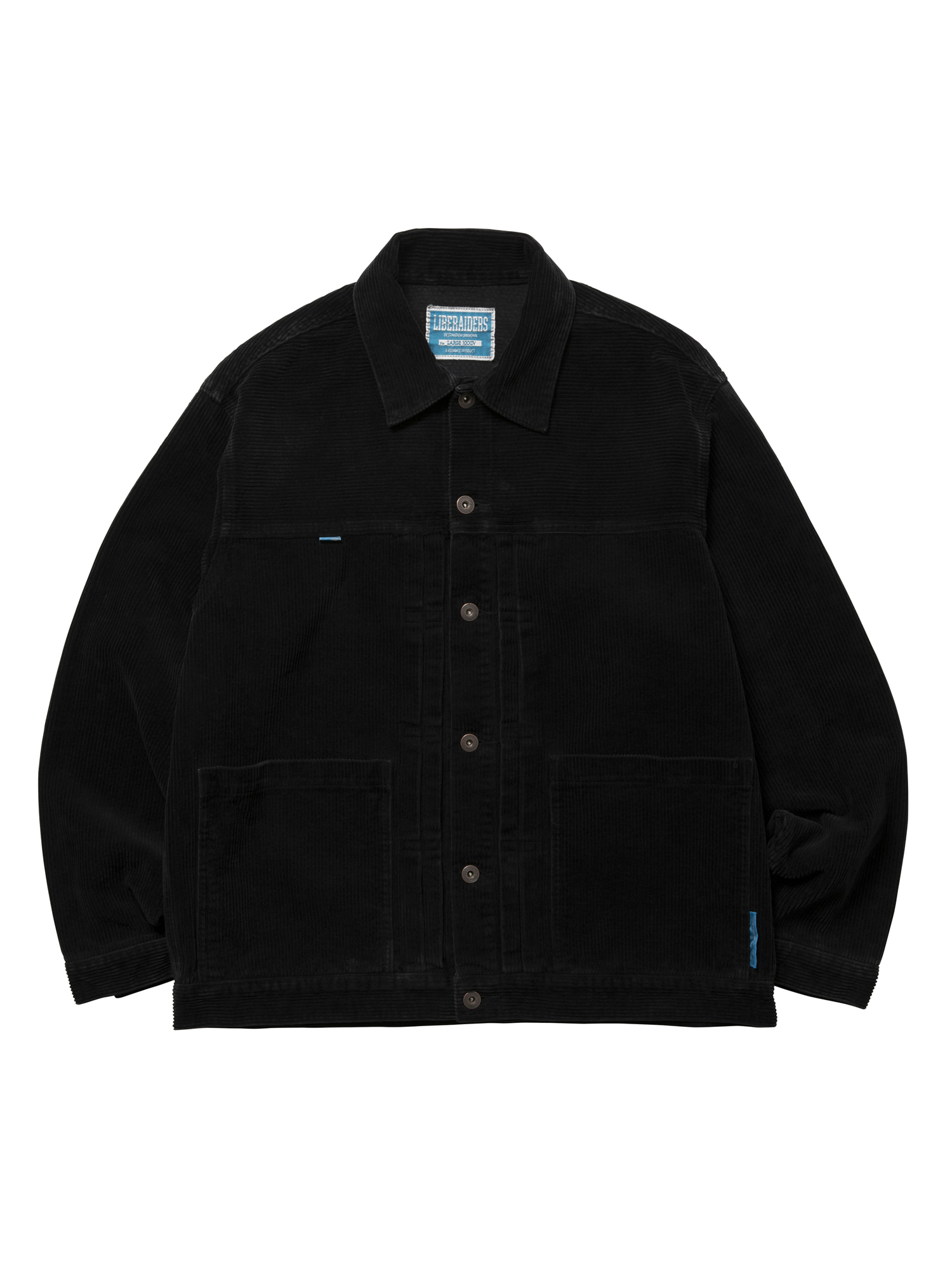 LIBERAIDERS GARMENT DYED CORDUROY JACKET 770042503 BLK