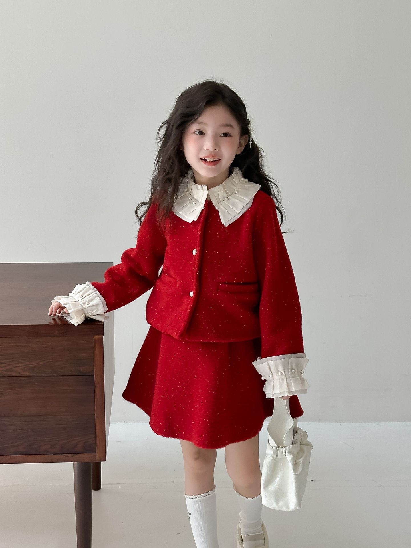 兩色小香感翻領套裝