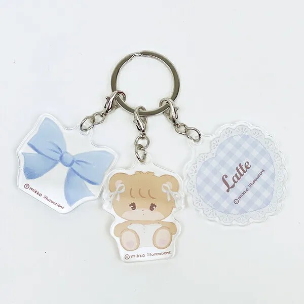 Mikko Latte 3-Piece Acrylic Keychain