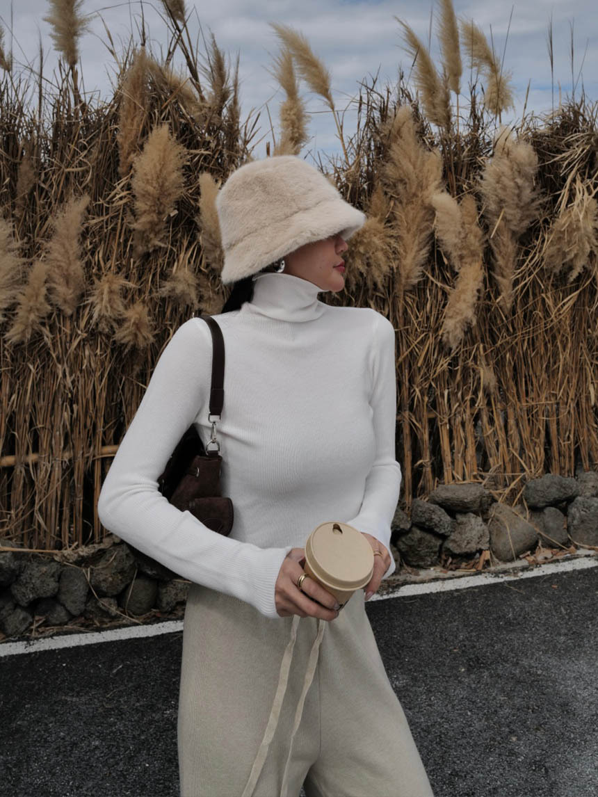 堆堆高領短版合身針織打底衣*4色