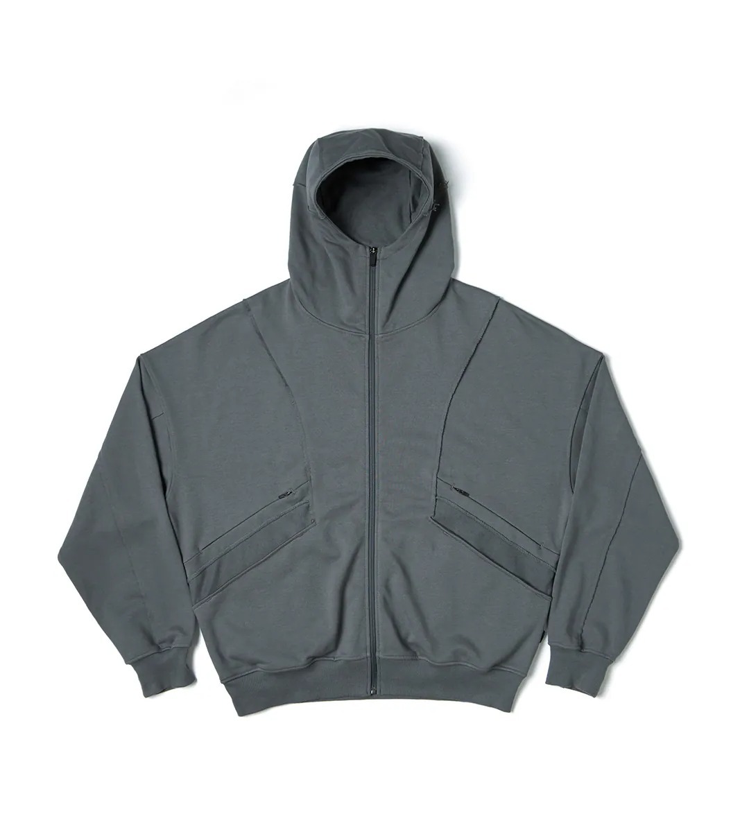 NOZZLE QUIZ  Deconstructed Hoodie - 灰