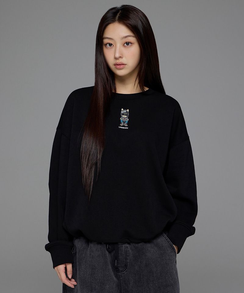 SC038 Lifework 法斗logo 長袖上衣 free size 24x22.5