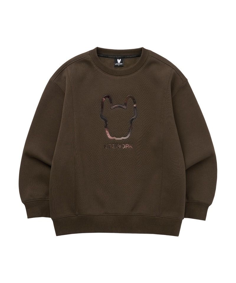 SC040 Lifework logo 長袖衛衣 啡色 254MT11940 SIZE S