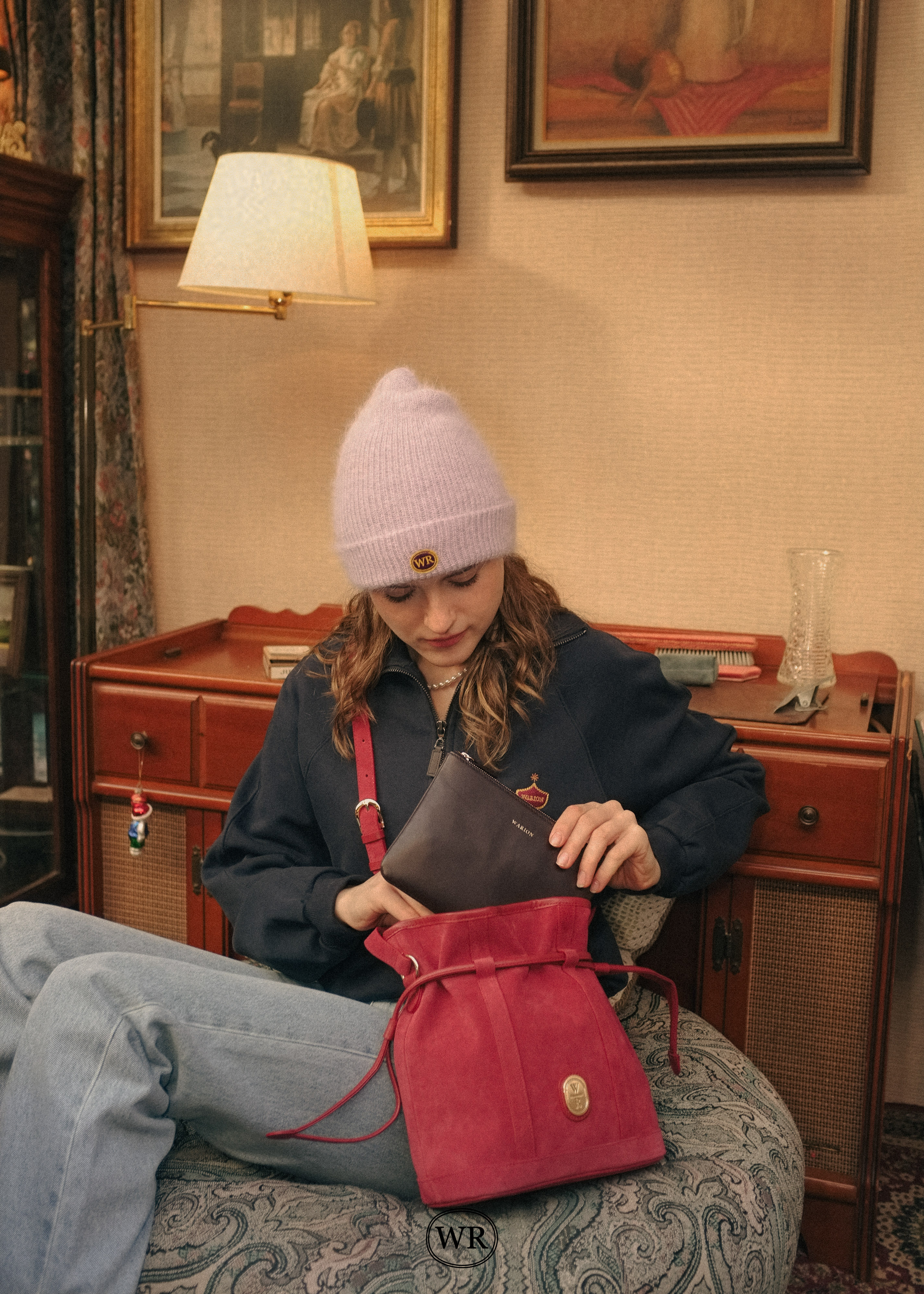 Classic Italian Leather Clutch Bag - Brown