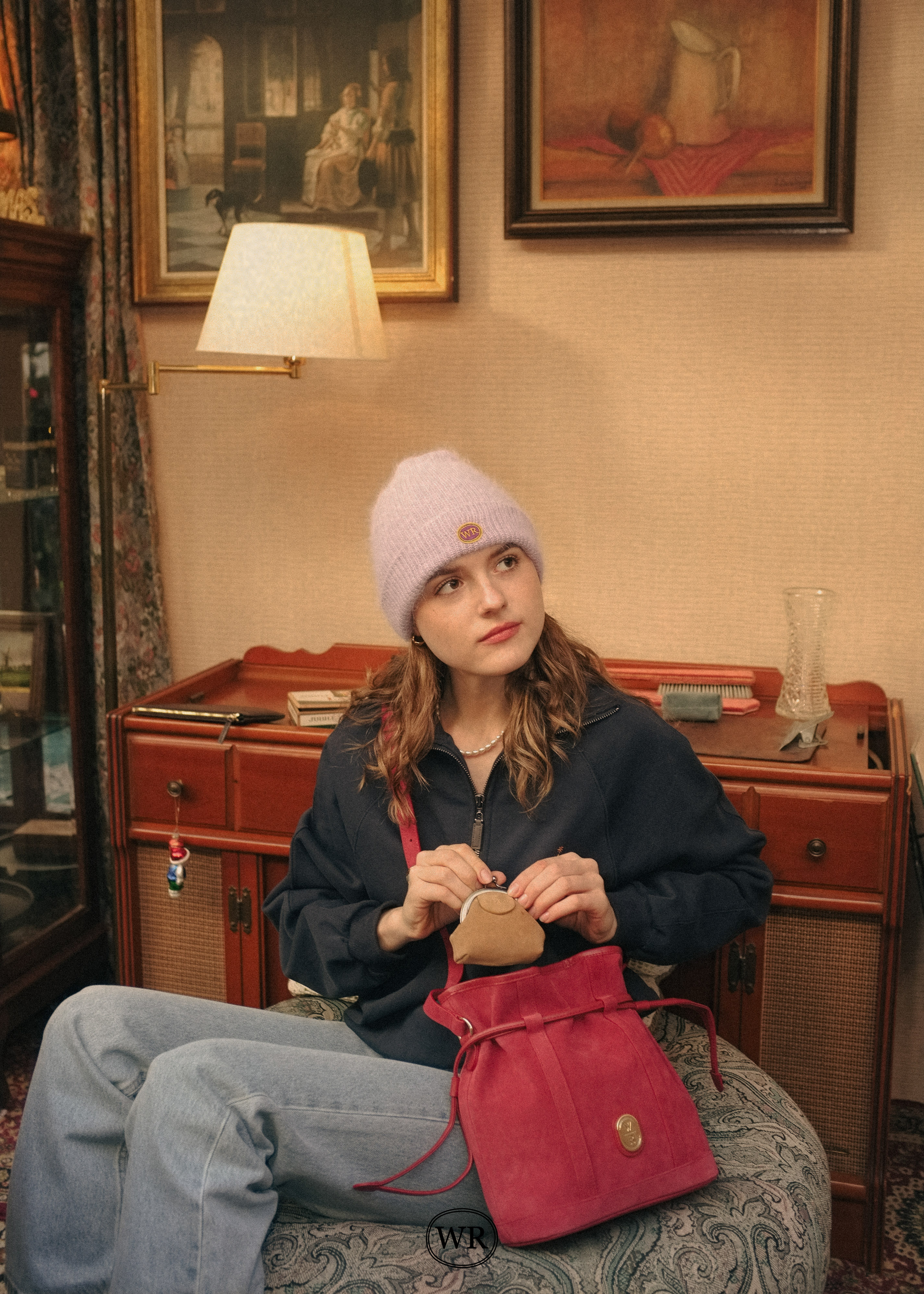 Grandma Italian Leather Coin Purse - Camel