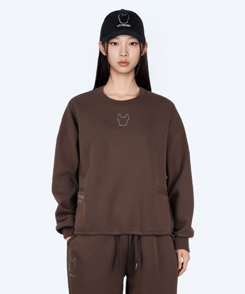 SC043 Lifework 線條logo 長袖上衣  LW254MT854