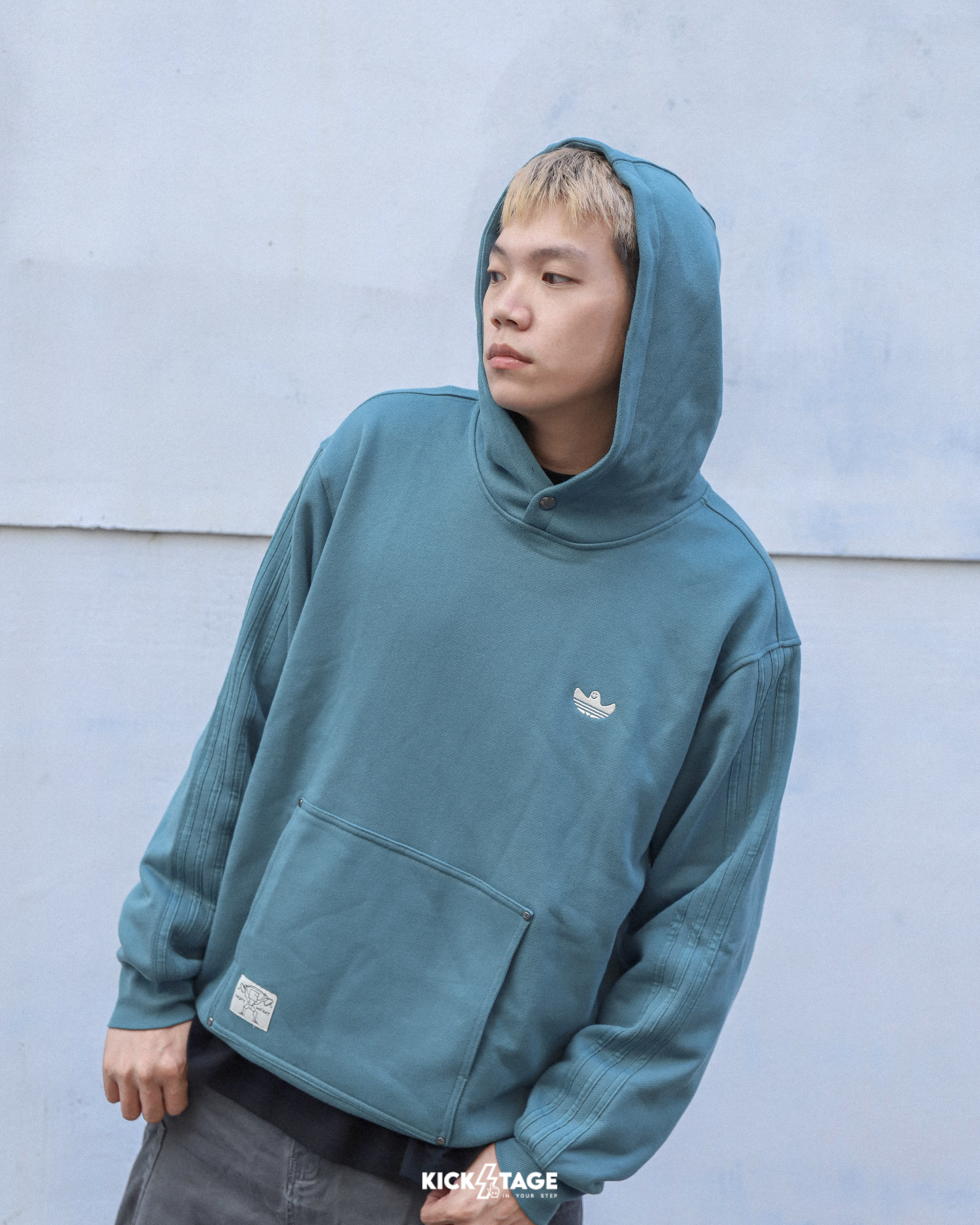 男女款 ADIDAS SHMOO HOODIE 黑 藍綠 刺繡 小鬼 三葉草 純棉 長袖 帽T【JX5445/JX5444】ADLP