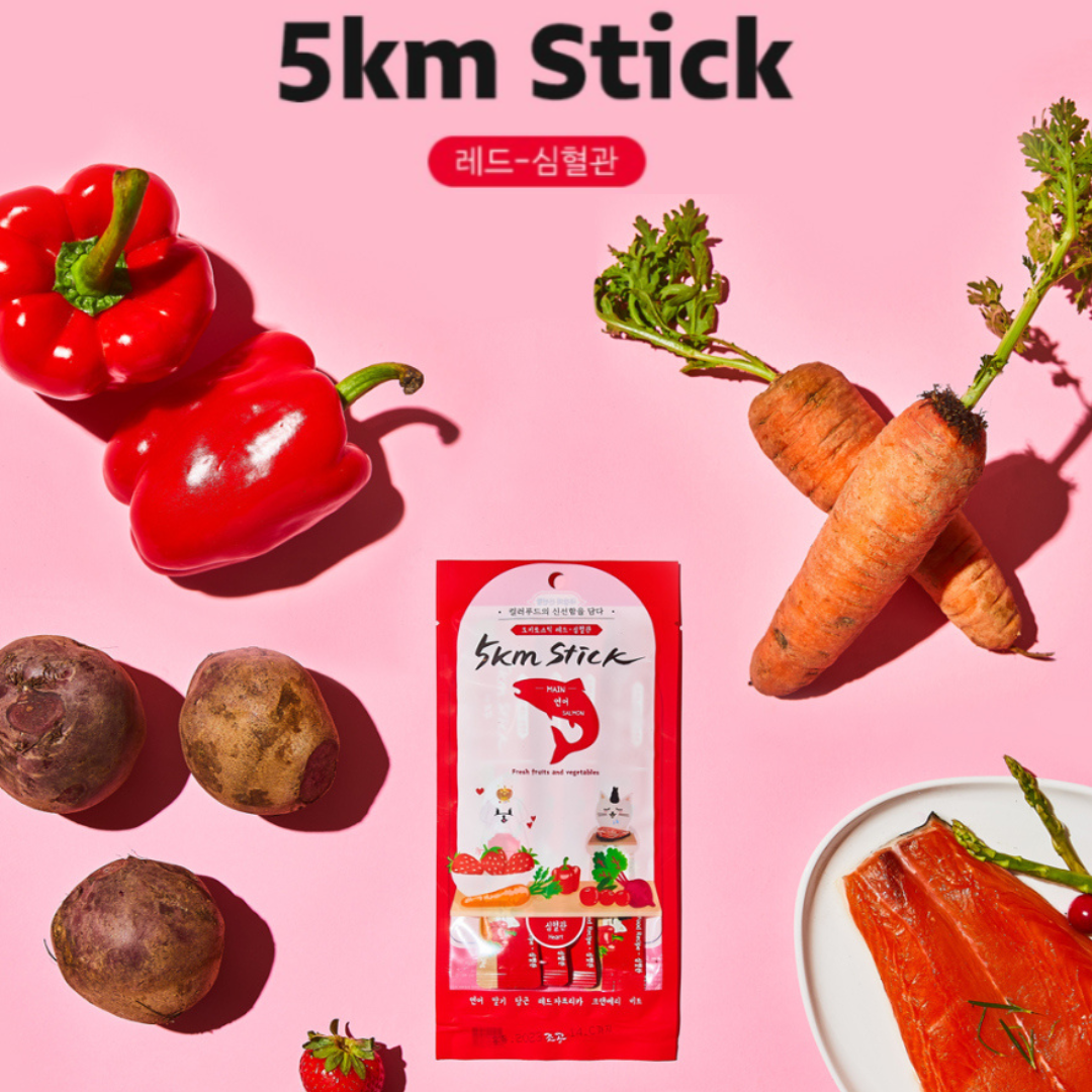 韓國朝貢 5km stick 紅色鮭魚(心血管) 犬貓肉泥