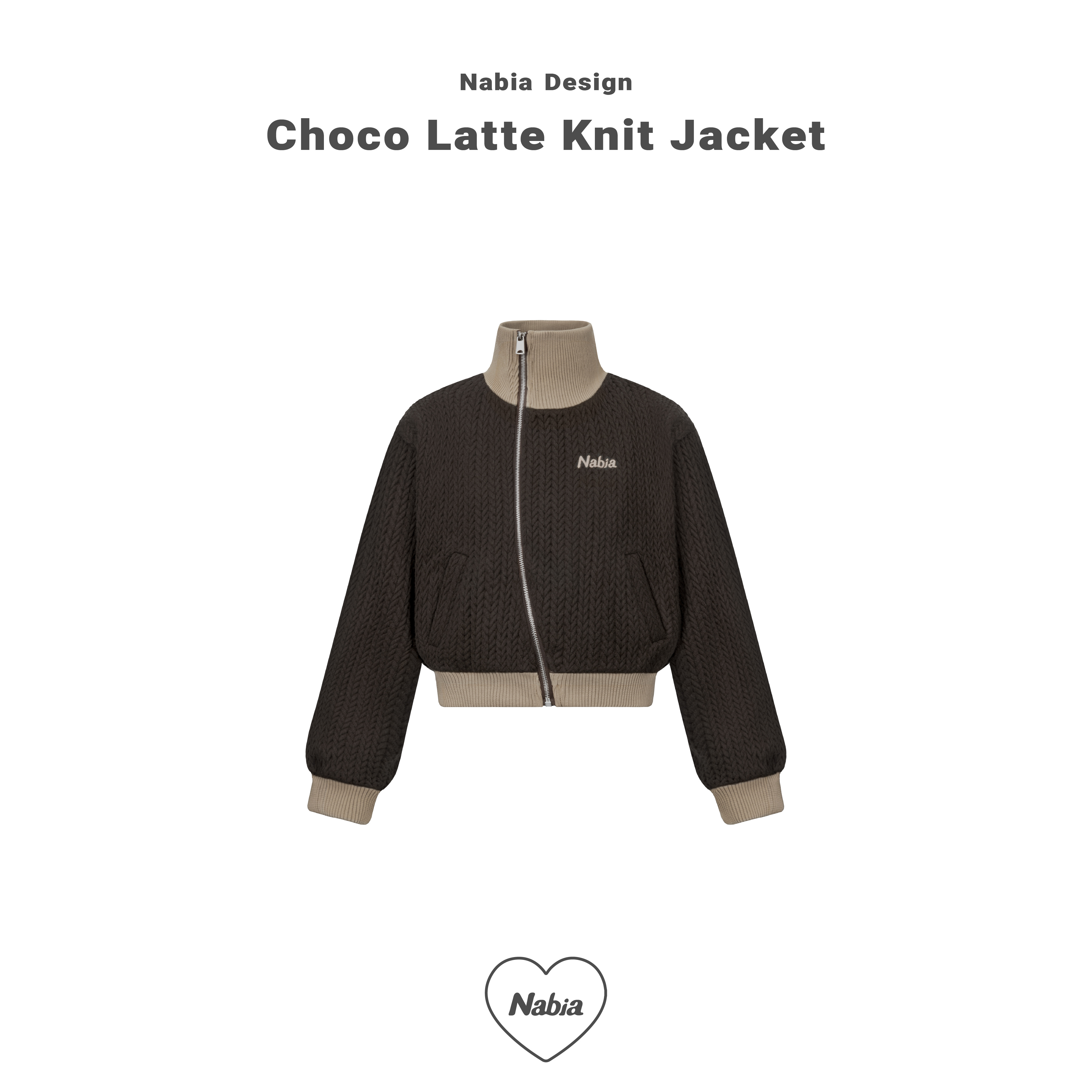 可可拿鐵兩穿短版毛衣