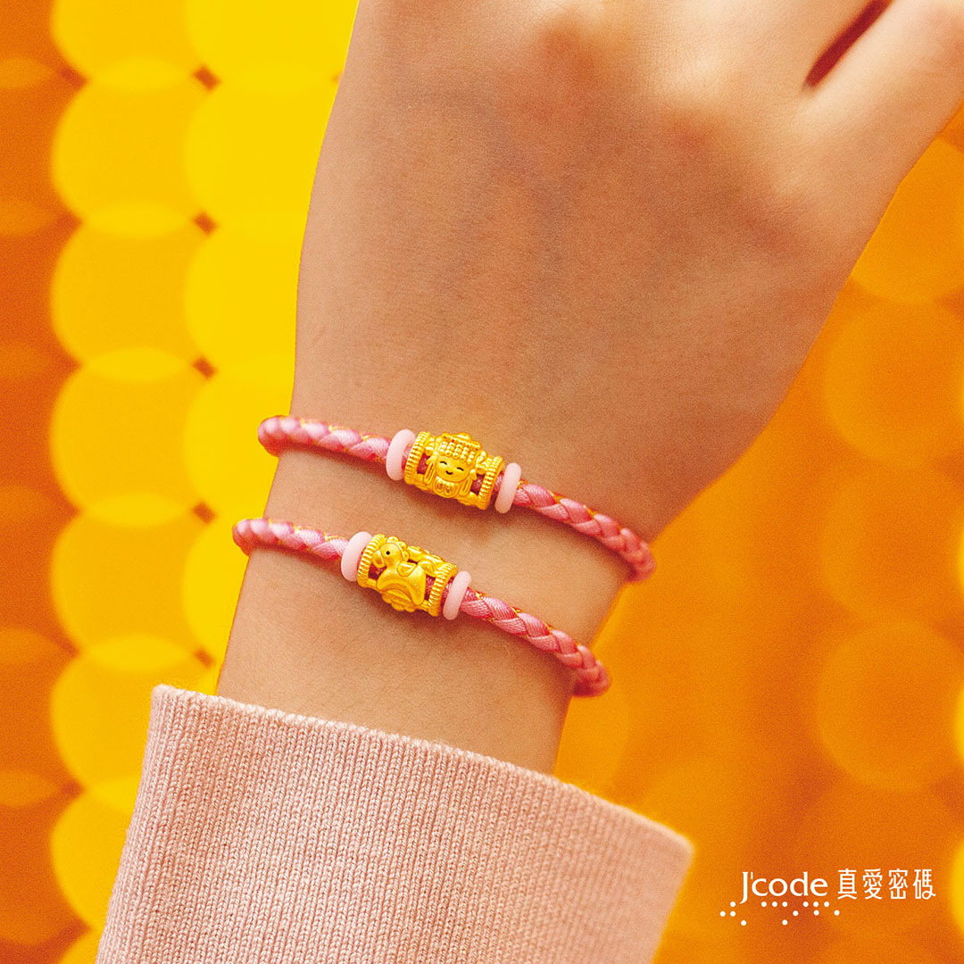 白沙屯媽祖 媽祖招貴人來 六合生肖 鋼編織金手鍊