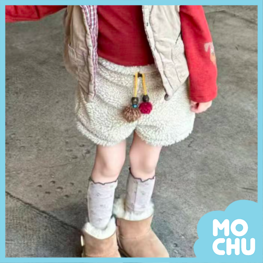 毛球羊羔絨短褲